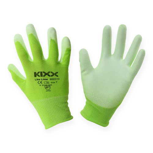Floristik24 Kixx guanti da giardino in nylon taglia 8 verde chiaro, lime