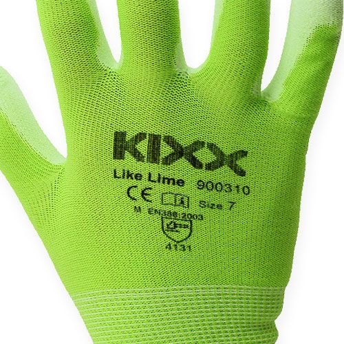 Prodotto Kixx guanti da giardino in nylon taglia 8 verde chiaro, lime