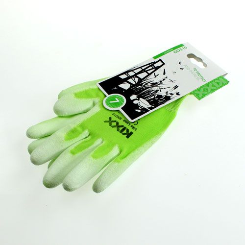 Prodotto Kixx guanti da giardino in nylon taglia 8 verde chiaro, lime