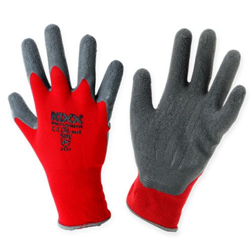 Prodotto Guanti da giardino in nylon Kixx taglia 11 rosso, grigio