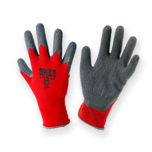 Prodotto Guanti da giardino in nylon Kixx taglia 10 rosso, grigio