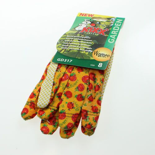 Floristik24 Guanti da giardinaggio Kixx motivo frutta taglia 8