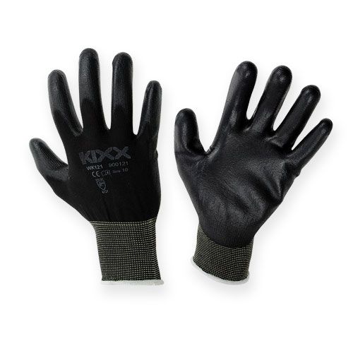 Prodotto Guanti da giardinaggio in nylon Kixx taglia 10 neri