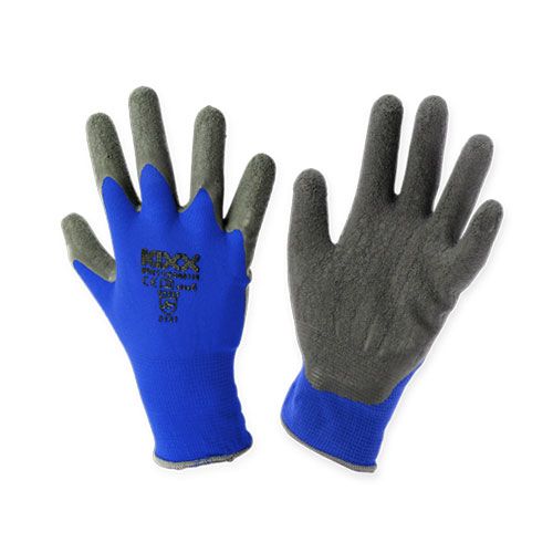 Prodotto Guanti da giardino in nylon Kixx taglia 8 blu, neri