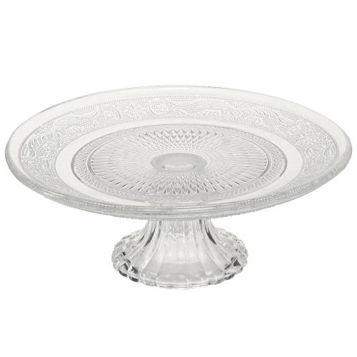 Floristik24 Piatto torta in vetro classico con piede - Elegante per ogni festa Ø 20cm