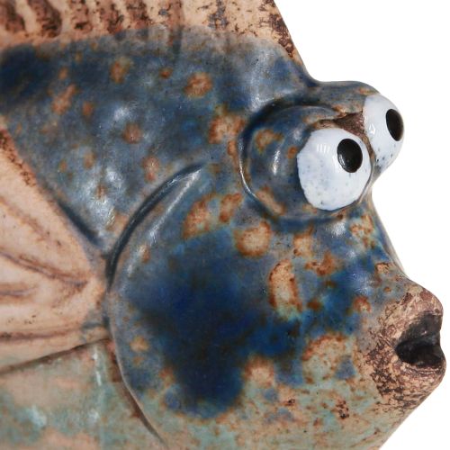 Prodotto Piccoli pesci divertenti decorazioni in ceramica blu assortiti 6-9 cm 4 pz