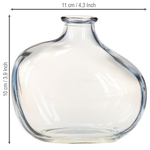 Prodotto Piccolo vaso in vetro trasparente moderno mini vaso in vetro 11×6×10cm 3 pezzi