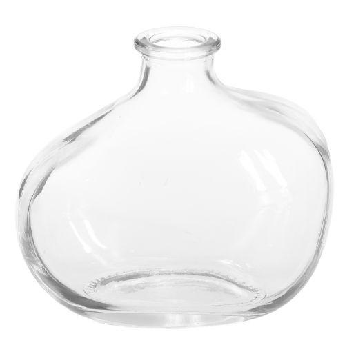 Floristik24 Piccolo vaso in vetro, mini vaso moderno, vetro trasparente 11×6×10cm