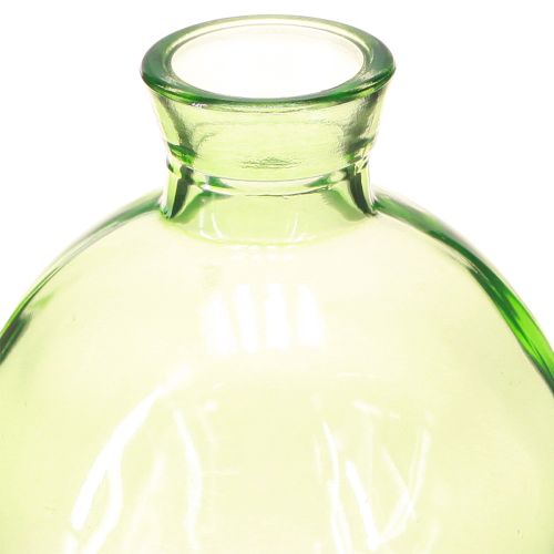Prodotto Piccoli vasi in vetro, mini vasi a bulbo, verde, Ø7,5cm, H9cm, 6 pezzi