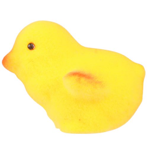 Prodotto Piccoli pulcini pasquali giallo arancio floccati H4,5 cm 18 pz