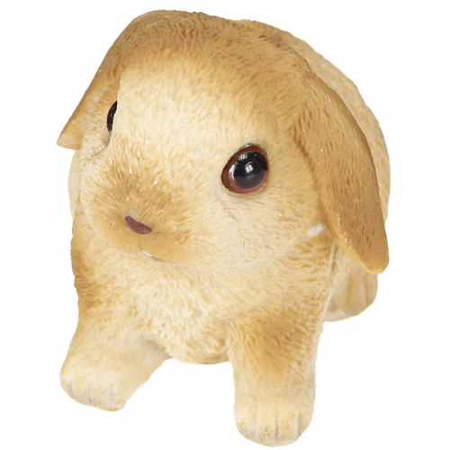 Piccolo coniglietto di Pasqua decorazione coniglio poliresina 9×6×6,5cm 3 pezzi