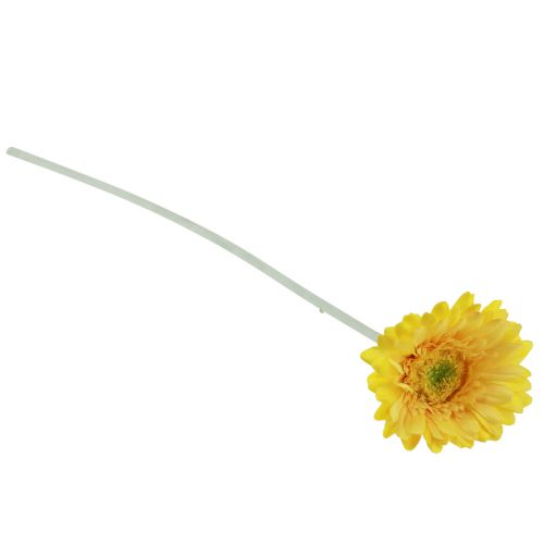 Floristik24 Fiori artificiali Gerbera gialla 45cm