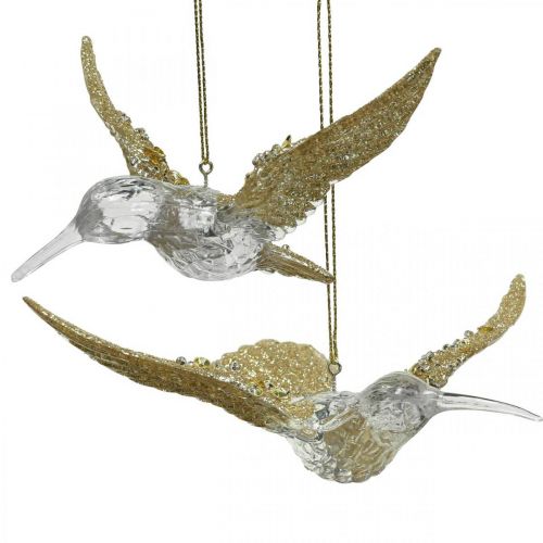 Floristik24 Ornamenti per alberi di Natale ciondolo colibrì uccello 11,5/14 cm set di 2
