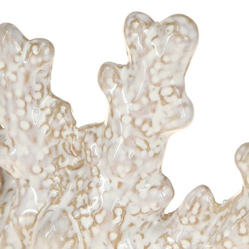 Prodotto Decorazione da tavolo in ceramica marittima con decorazione corallo beige H14,5cm