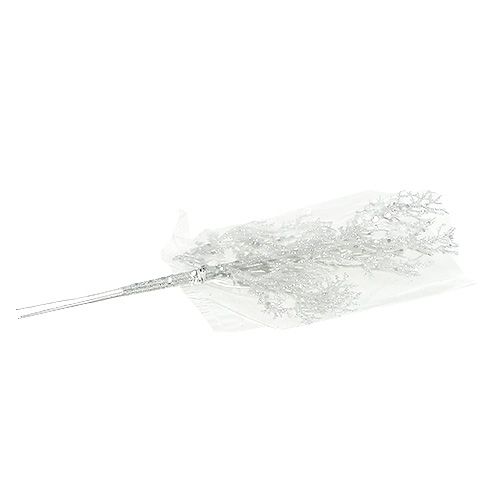 Floristik24 Ramo di corallo con mica bianca L32cm 3 pezzi