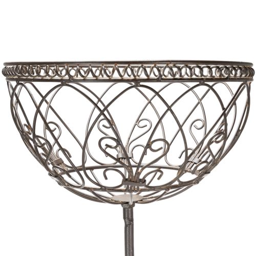 Prodotto Cesto da giardino in metallo, oggetto decorativo in stile vintage per un elegante utilizzo all'aperto, 95 cm