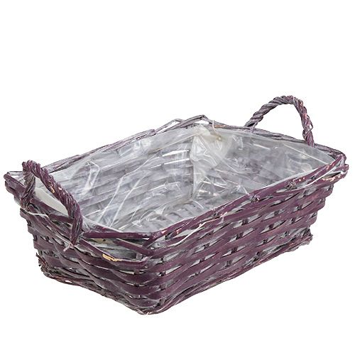 Floristik24 Cestino angolare 29 cm x 23 cm H10 cm viola scuro