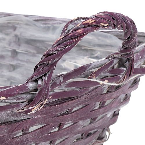 Cestino angolare 29 cm x 23 cm H10 cm viola scuro