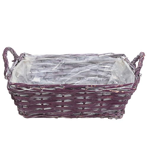 Floristik24 Cestino angolare 29 cm x 23 cm H10 cm viola scuro