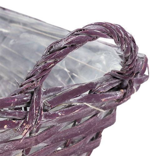 Cestino angolare viola scuro 25 cm x 18 cm H10 cm