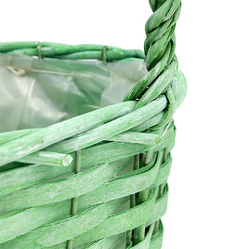 Floristik24 Cesto da piantagione ovale verde 25 cm x 17 cm H14,5 cm