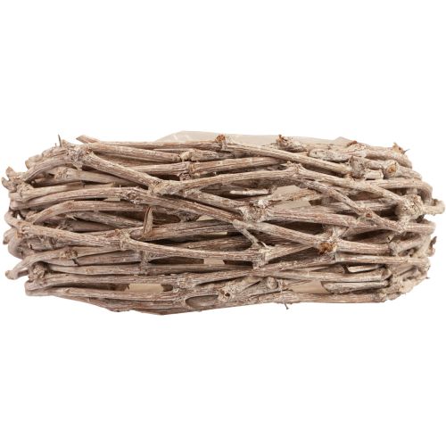 Floristik24 Cesto per piante in vimini lavato bianco Ø25cm H11cm