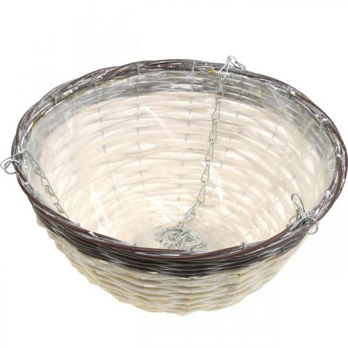 Prodotto Cesto decorativo per appendere cestino pensile bianco, testa di moro Ø34cm