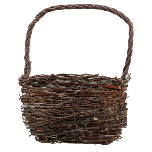 Prodotto Cesto con manico cesto per piante in betulla con lamina H28,5 cm