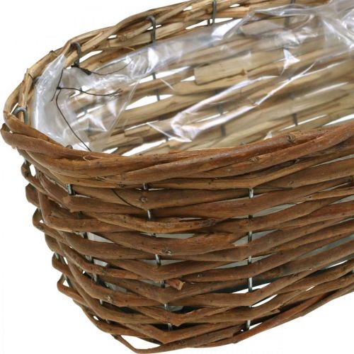 Floristik24 Cesto di fiori, cesto per piantare, decorazione floreale naturale L31cm H11,5cm