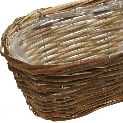 Floristik24 Cestino ciotola, fioriera, cesto in legno per piantare la natura L41cm H13,5