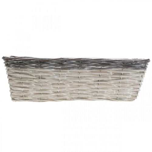 Prodotto Cesto intrecciato Cesto per piante bianco e marrone 41×17×12,5 cm