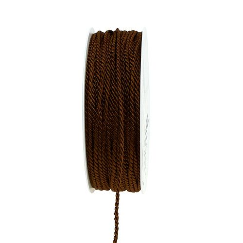 CaPiSo Cordone Di Cotone Naturale 50m - Larghezza 2mm, Colore Crema - Per Cucito Creativo E Fai Da Te