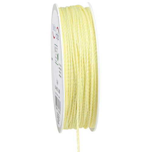 Prodotto Cordoncino giallo con cordoncino decorativo in mica iridescente 15mm 50m