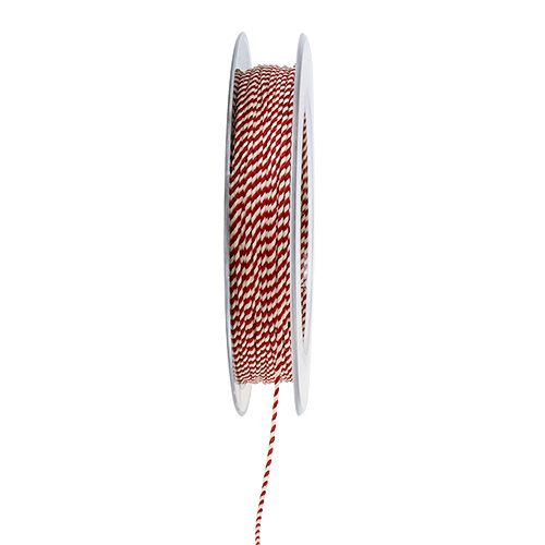 Floristik24 Cavo Rosso-Bianco 1mm 25m