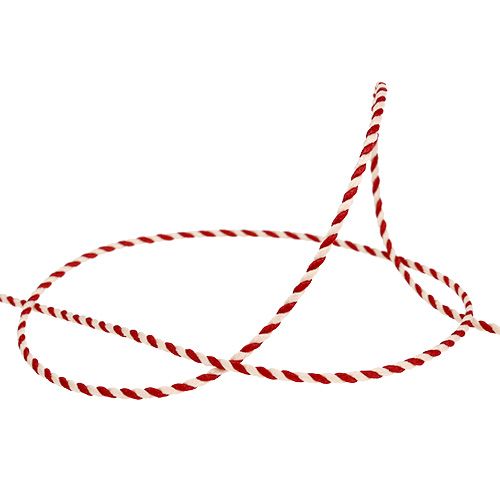 Floristik24 Cavo Rosso-Bianco 1mm 25m