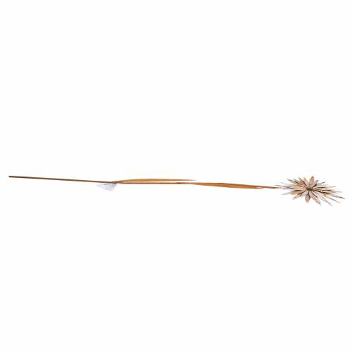 Floristik24 Spina da giardino in metallo patinato fiordaliso bianco Ø18cm H88cm