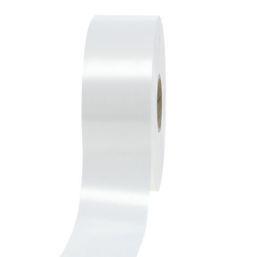 Floristik24 Nastro per arricciare 50mm 100m bianco