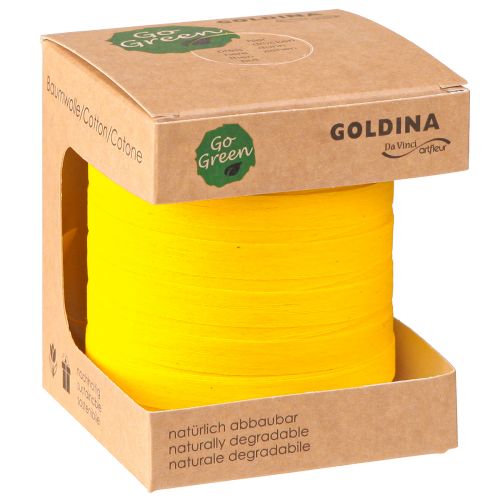 Prodotto Nastro arricciacapelli nastro regalo in cotone giallo 10mm 100