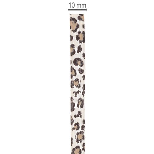 Nastro regalo con stampa leopardata per decorazioni creative, nastro arricciabile 10 mm 100 m | Floristik24.it