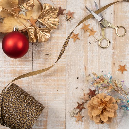 Nastro arricciato, stampa leopardata, nastro regalo per confezioni creative, 10 mm, 100 m | Floristik24.it