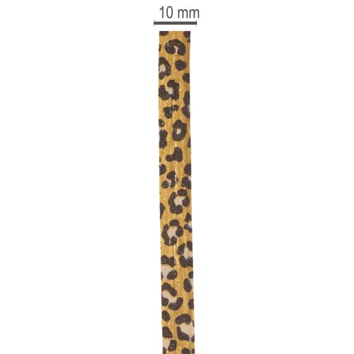 Nastro arricciato, stampa leopardata, nastro regalo per confezioni creative, 10 mm, 100 m | Floristik24.it