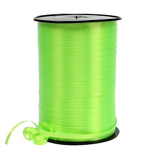 Floristik24 Nastro arricciacapelli verde mela 4,8 mm 500 m