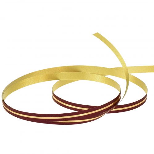 Prodotto Nastro arricciacapelli nastro regalo rosso con strisce dorate 5 mm 250 m