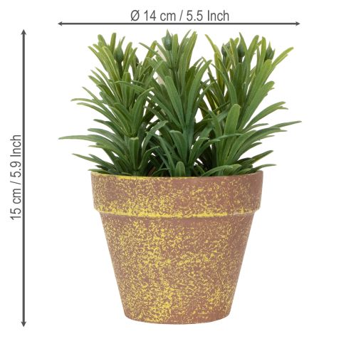 Prodotto Vaso per erbe aromatiche artificiali con erbe decorative per cucina, giardino, balcone o terrazza, 15 m³, 3 pezzi