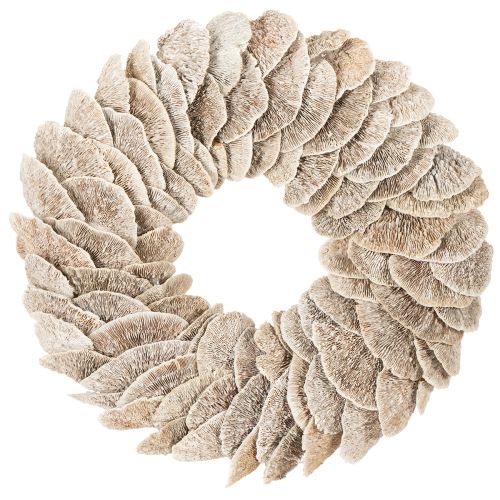 Decorazione per albero a forma di ghirlanda in spugna naturale, 37 cm