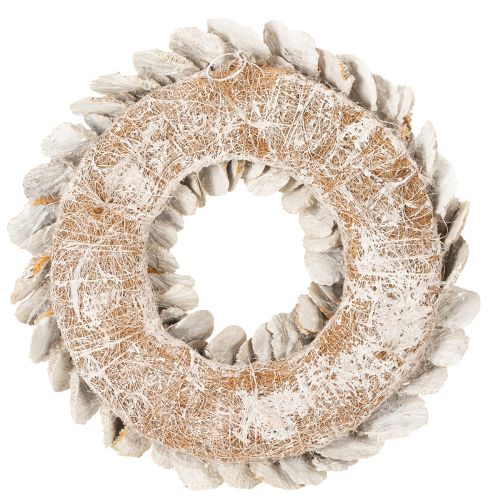 Decorazione per albero a forma di ghirlanda in spugna naturale, 37 cm | Floristik24.it