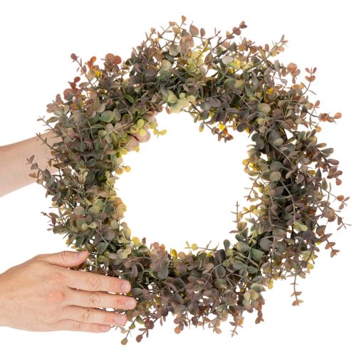 Ghirlanda artificiale di eucalipto, decorazione autunnale, rotonda, 45 cm | Floristik24.it