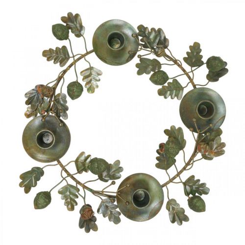 Prodotto Ghirlanda di candela in metallo effetto ottone decorazione ghiande Ø36cm