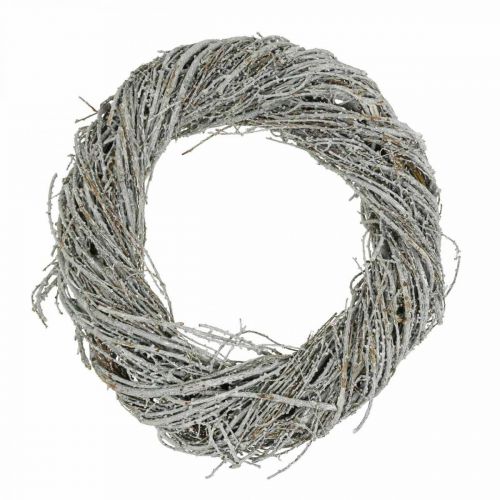 Ghirlanda di pino ghirlanda naturale rami di pino ghirlanda decorativa bianca Ø30cm