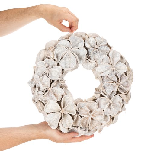 Ghirlanda con fiori di loto, decorazione naturale, fiori secchi, 35 cm | Floristik24.it